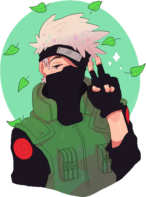 Naruto Pixel Transparent Myarts Kakashi Hatake Wow - Kakashi Pixel Transparent (500x629), Png Download