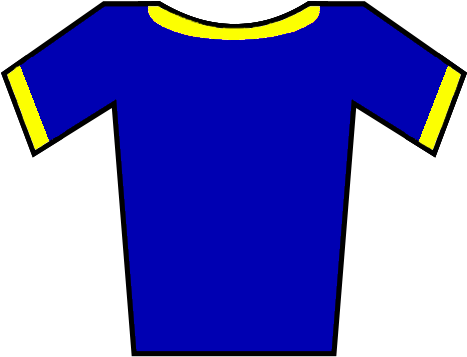 Soccer Jersey Blue-yellow - Active Shirt (500x400), Png Download
