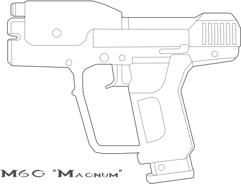 M6g Magnum - Halo (800x614), Png Download
