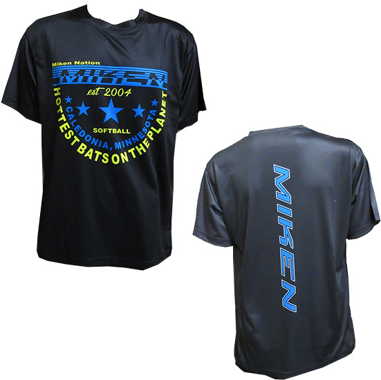 Miken Hottest Bats Blue/yellow Shirt - Miken Bats Blue/yellow Shirt (full Sub) (600x600), Png Download
