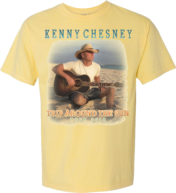 Trip Around The Sun Yellow Photo Tee - Kenny Chesney Around The Sun Tour Shirts (800x800), Png Download