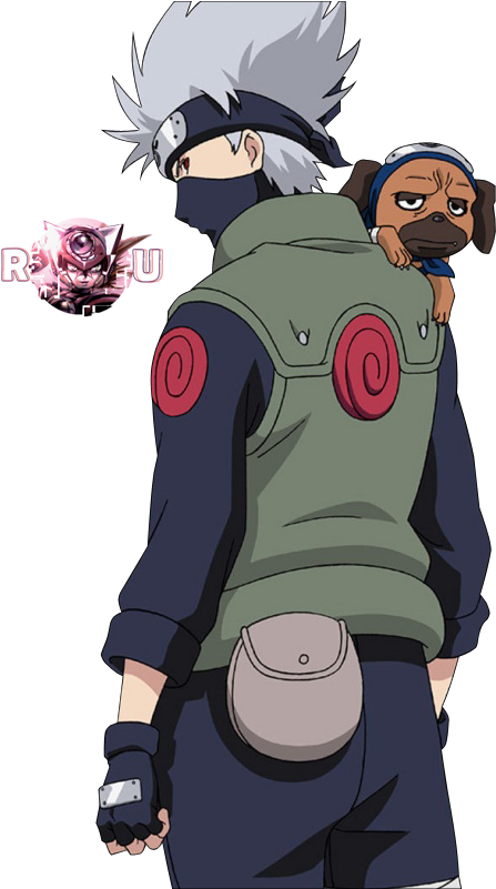 Kakashi Hatake & Pakkun - Background Power Point Naruto (480x800), Png Download