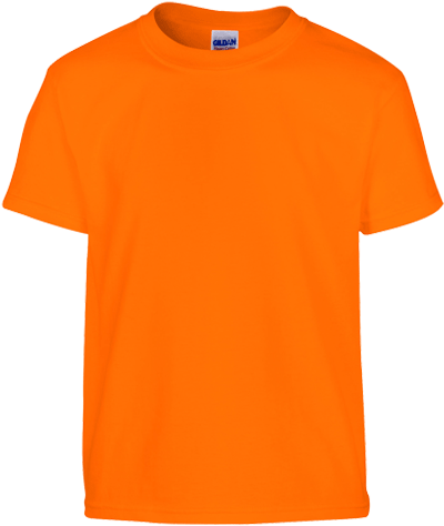Gildan 500b - Orange Blank Tshirt (500x500), Png Download