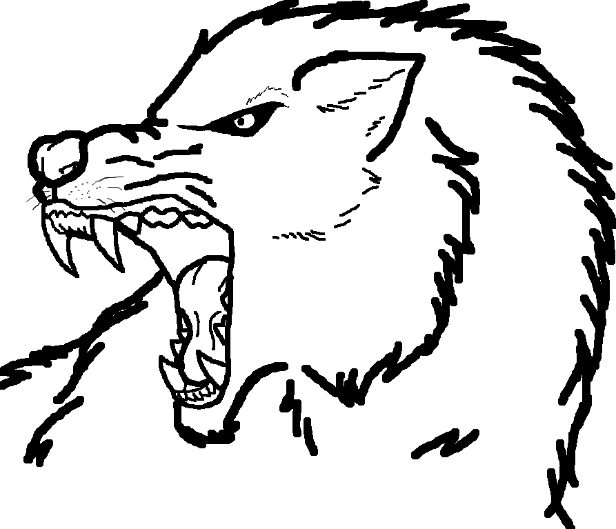 More Like Wolf Drawing By Howling- - Drawing (893x767), Png Download