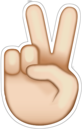 Peace Sign Emoji "- Stickers By Idkbutpuppies - Peace Sign Emoji Sticker (498x498), Png Download