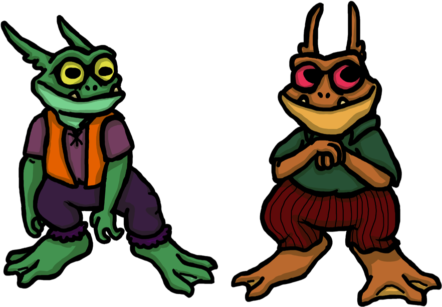 Hobgoblin Villagers These Two Are Less Characters And - Cartoon (1000x667), Png Download