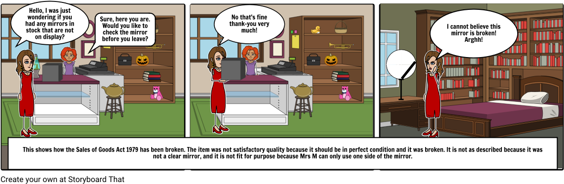 Storyboard 3 - Broken Mirror - Storyboard (1164x385), Png Download