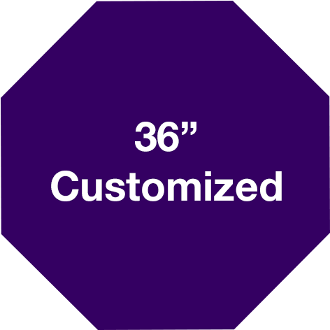 Mighty Line Octagon Purple Customized Floor Signs - Sign (700x500), Png Download