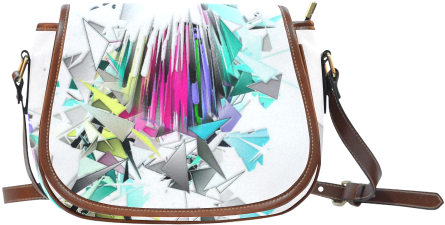 Broken Mirror By Artdream Saddle Bag/large - Dinosaur Messenger Bag (500x500), Png Download