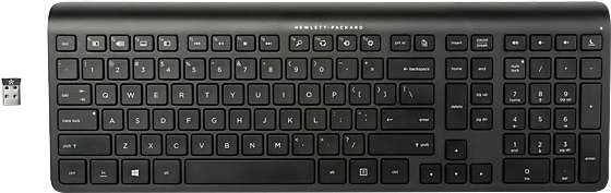 Hp K3500 Wireless Keyboard For Pavilion Black (573x430), Png Download