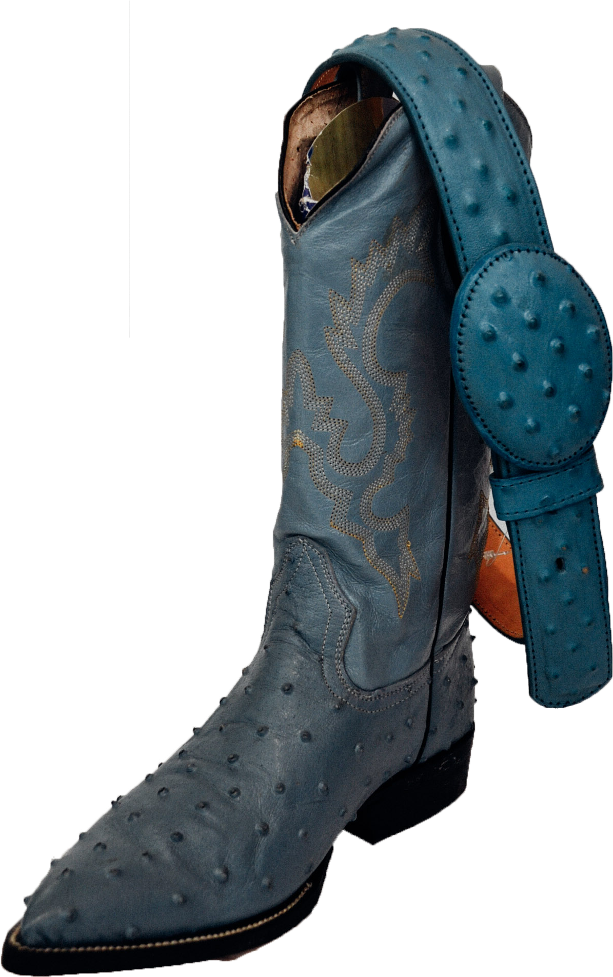 Dirty Crocodile Blue On Black Heel Perronafashion Boots - Mexicans Boots (1324x2013), Png Download