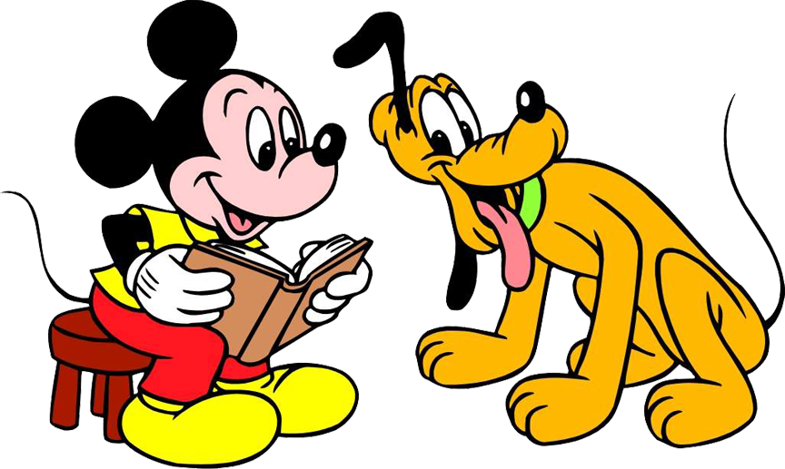 Ruth Hughes Memorial District Library Graphic - Mickey Mouse At School (864x517), Png Download