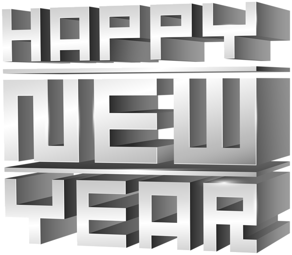 3d Happy New Year Png Clip Art Image - Happy New Year Flex Design (600x524), Png Download