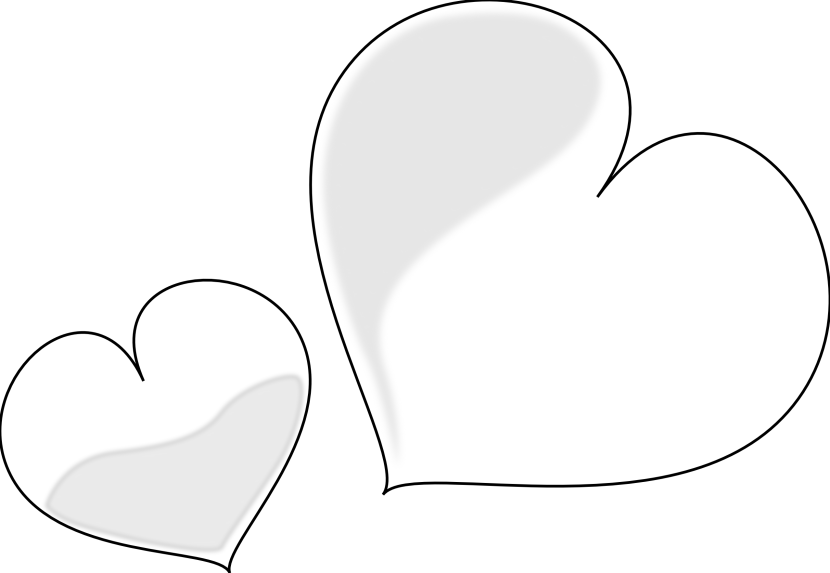 Black And White Heart Tattoos - Clip Art (830x573), Png Download