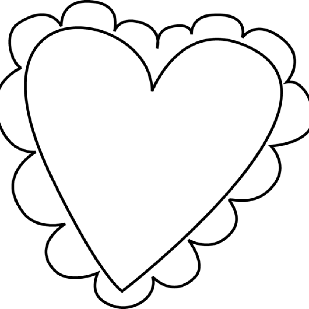 Heart Png Freeuse Black And White Free Techflourish - Cute Heart Clip Art Black And White (1024x1024), Png Download