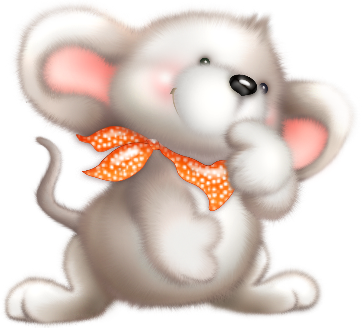 Clipart Cute Christmas Mouse Holding A Gingerbread - Мышонок Клипарт (1200x1086), Png Download