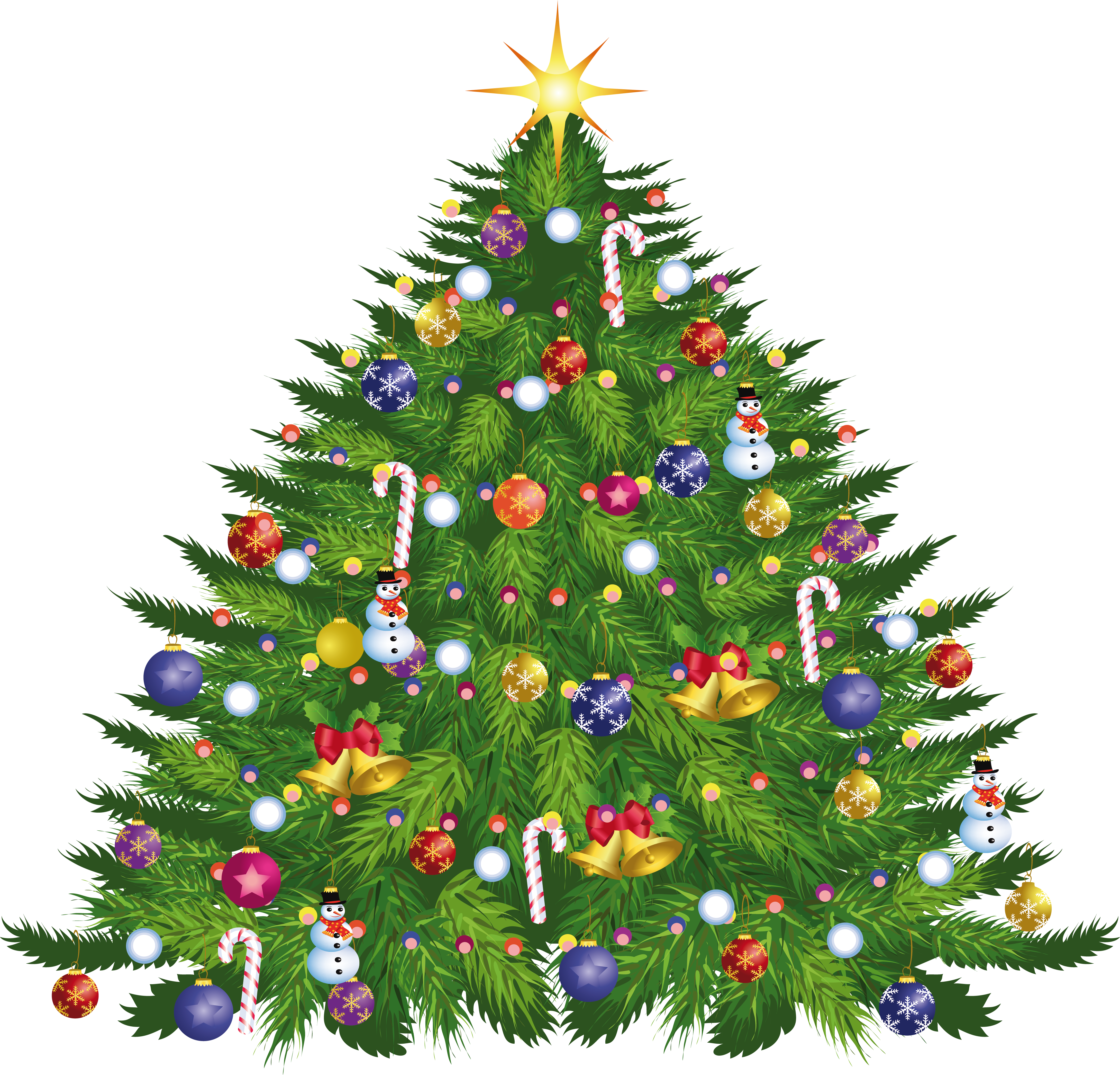 Christmas Tree Png (4357x4179), Png Download