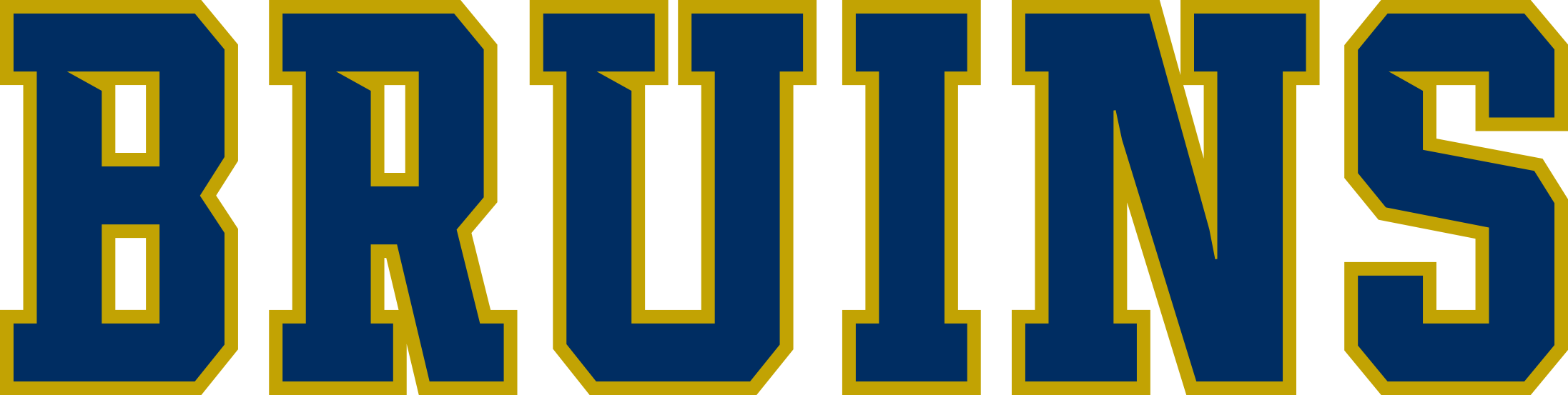 Jpg - Bruins Blue And Gold (2193x553), Png Download