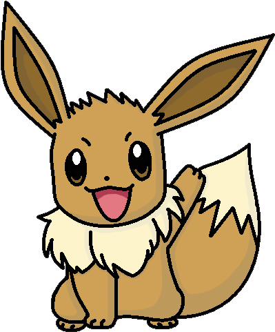 Eevee Waving By Kittycateevee On Deviantart - Eevee Waving Transparent (415x510), Png Download
