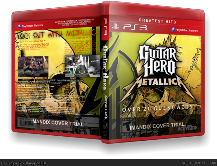 Guitar Hero Metallica Box Art Cover - Guitar Hero (700x547), Png Download