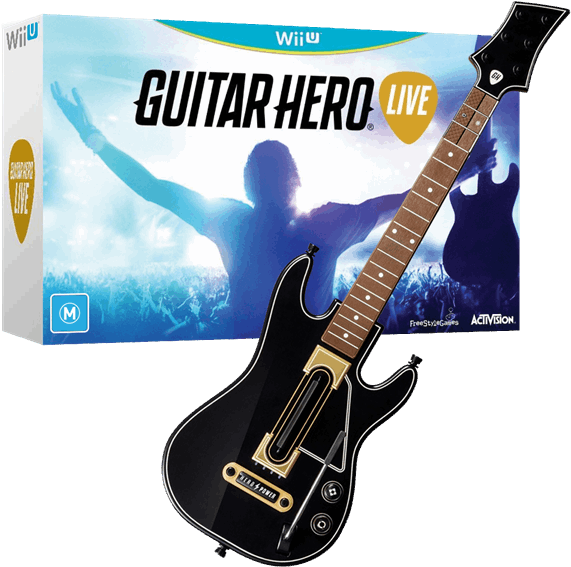 Download Guitar Hero Live (with Guitar Controller) Full Size PNG