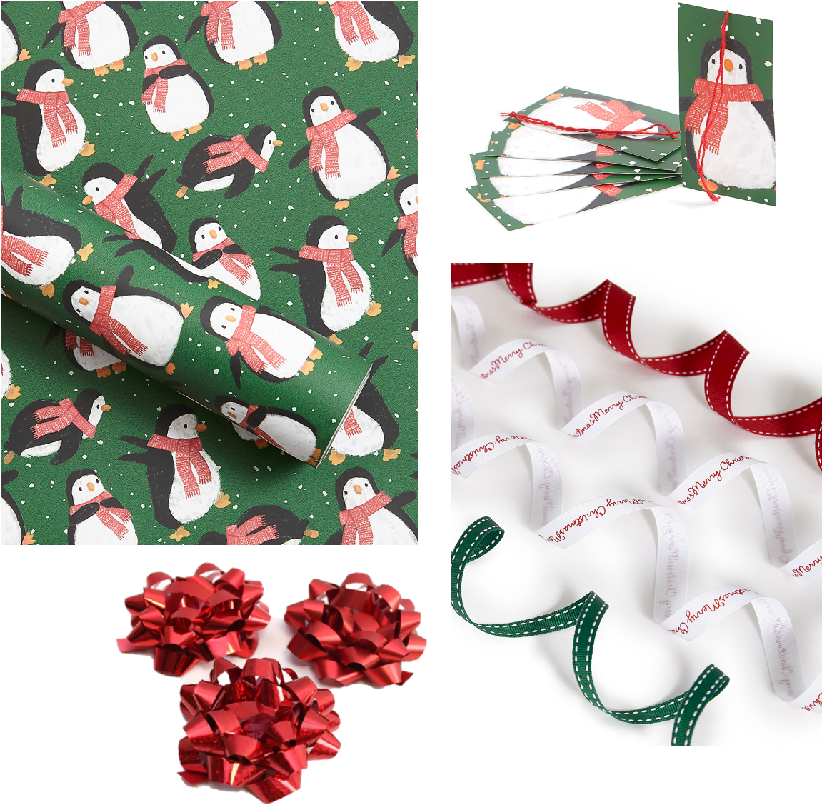 Traditional Red 'n Green - Hobbycraft Red Star Bows 12 Pack (1150x1190), Png Download