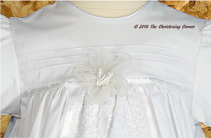 Lace & Pintuck Split Panel Christening Gown - Pattern (675x900), Png Download