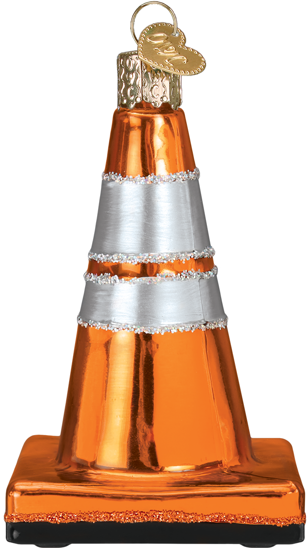 Traffic Or Construction Cone Glass Ornament - Old World Christmas Pacific Blue Tang Tropical Fish (1200x1200), Png Download