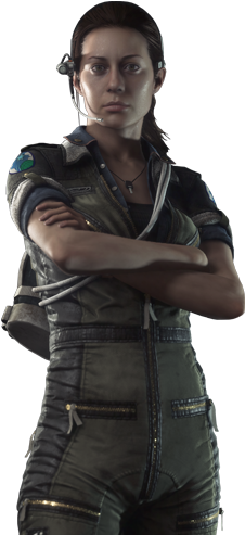 Alien Isolation Two Column 01 Ps4 Eu 06nov14 - Alien Isolation Amanda Ripley Video Game 24x18 Print (440x511), Png Download