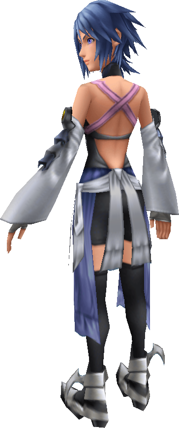 Aqua- Alpha Model 2 Khbbs - Aqua Kingdom Hearts Back (364x866), Png Download