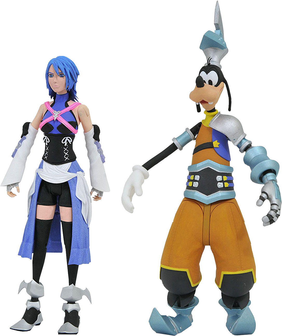 Aqua & Goofy In Birth By Sleep Outfit 7” Action Figure - Kingdom Hearts Diamond Select (1320x1500), Png Download