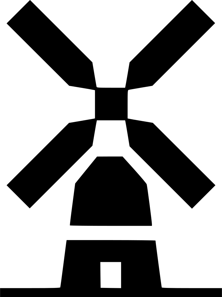Windmill Wind Turbine Mill - Mill Svg (732x980), Png Download