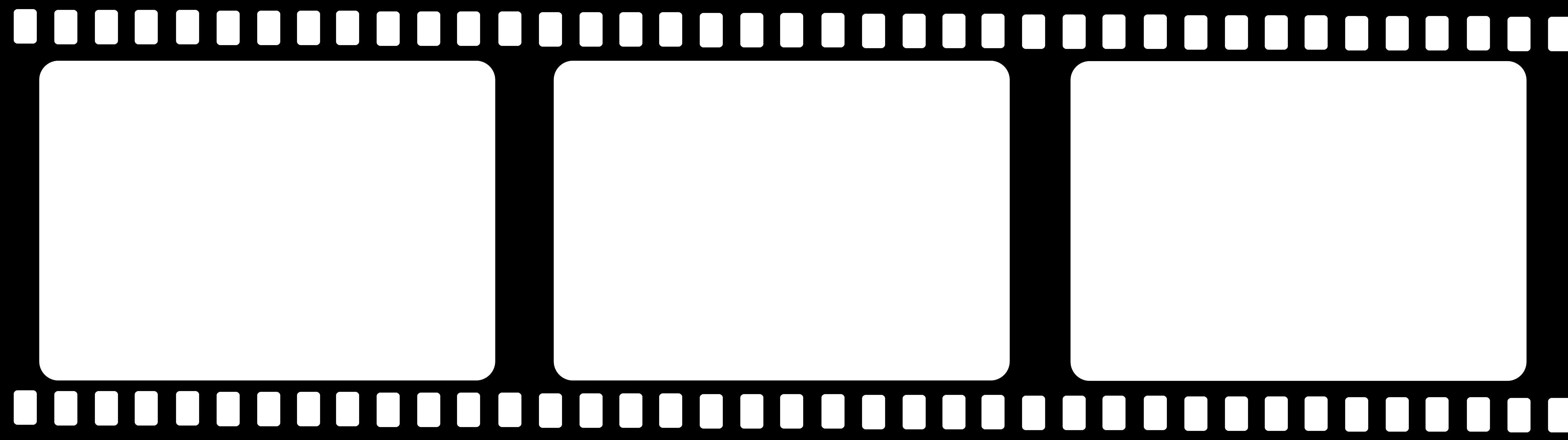 Movie Film Png - Movie Reel Border (4096x1152), Png Download
