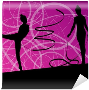 Active Young Girl Calisthenics Sport Gymnast Silhouette - Gymnastics (400x400), Png Download