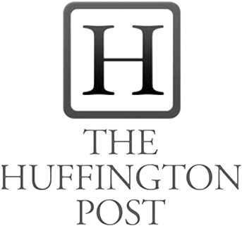 Huffington Post Logo - Huffington Post Black And White (400x378), Png Download