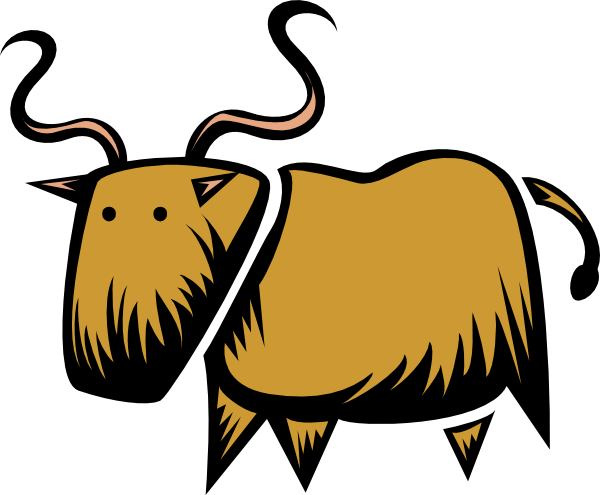 How To Set Use Stylized Brown Bull Svg Vector (600x495), Png Download