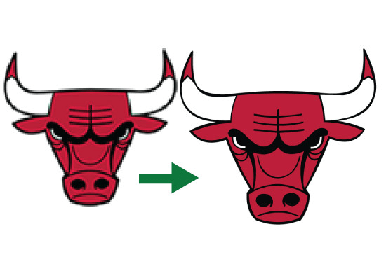 Do Logo Retrace To Vector - Chicago Bulls Logo Quiz (550x370), Png Download