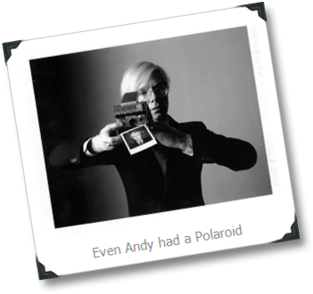 Polaroid Picture Plugin For Livewriter™ - Andy Warhol Polaroid Self Portrait (379x355), Png Download