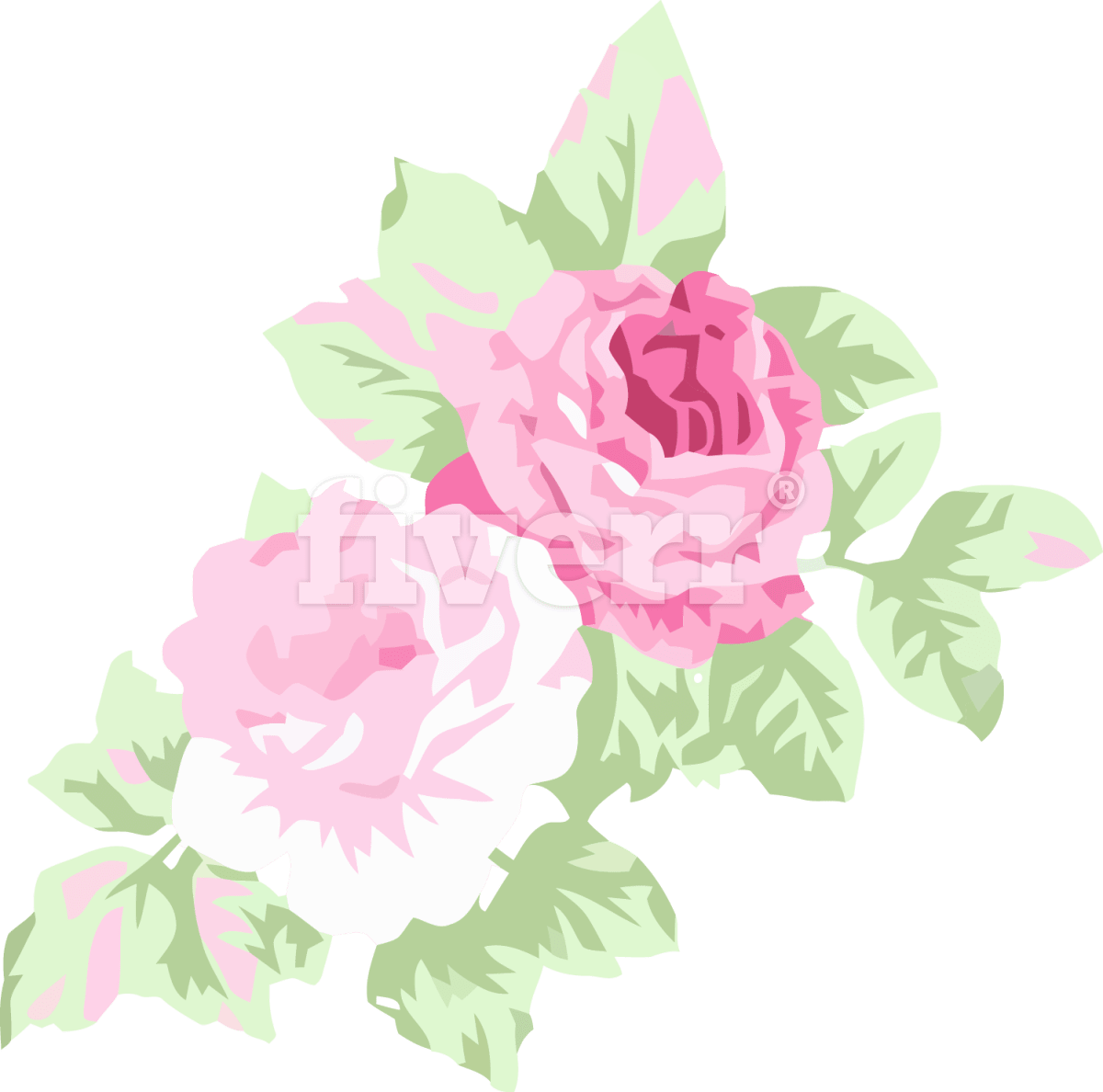 Garden Roses (1200x1188), Png Download