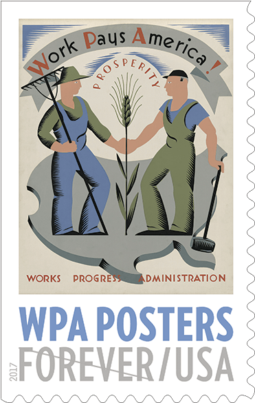 Wpa Posters Forever Stamps - Wpa Posters Forever Stamp (600x600), Png Download
