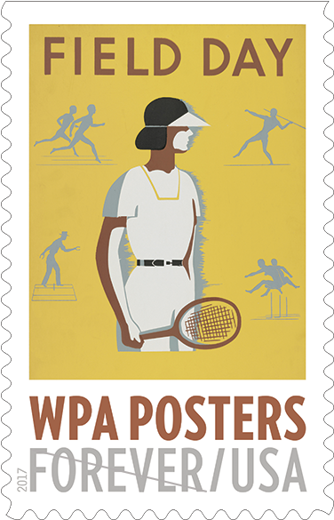 Stamp Stamp Stamp Stamp Stamp - Vintage Woman Tennis Poster (600x600), Png Download
