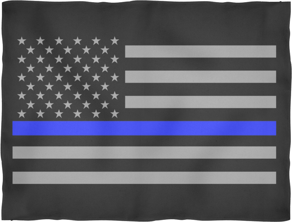 Thin Blue Line American Flag Blankets Small, Medium - American Flag Back The Blue (1024x1024), Png Download
