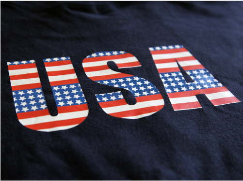 651 Vinyl Patriotic Us Flag Small Print - Heat Transfer Vinyl (500x500), Png Download