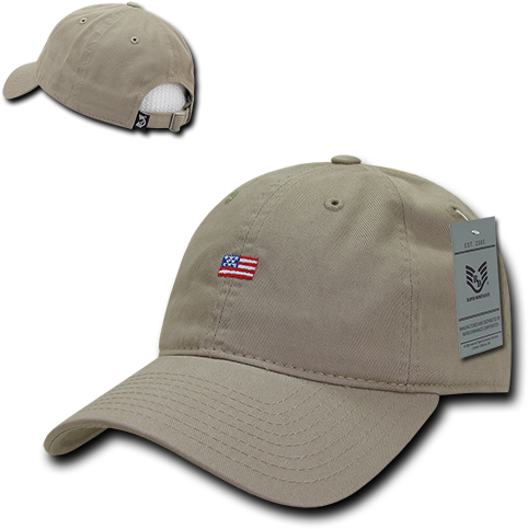 Khaki Small Us American Flag United States America - Rapid Dominance A03 - Polo Style Usa Caps, Men's, Tonal (500x500), Png Download