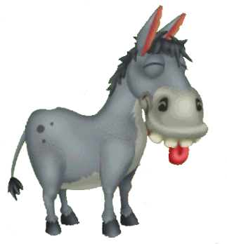 Donkey Smiling - Burro Caricatura Png (357x348), Png Download