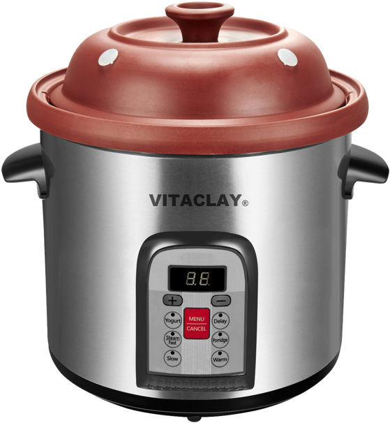 Vitaclay Smart Organic Clay Stock Pot And Multi Crocks - Clay Slow Cooker (800x800), Png Download