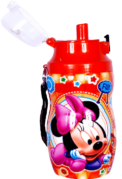 Fancy Water Bottle For School Children - School Water Bottle Png (450x400), Png Download