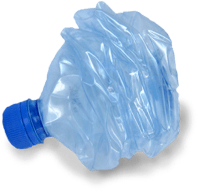 Large Crushed Water Bottle - Transparent Crushed Water Bottle (400x400), Png Download