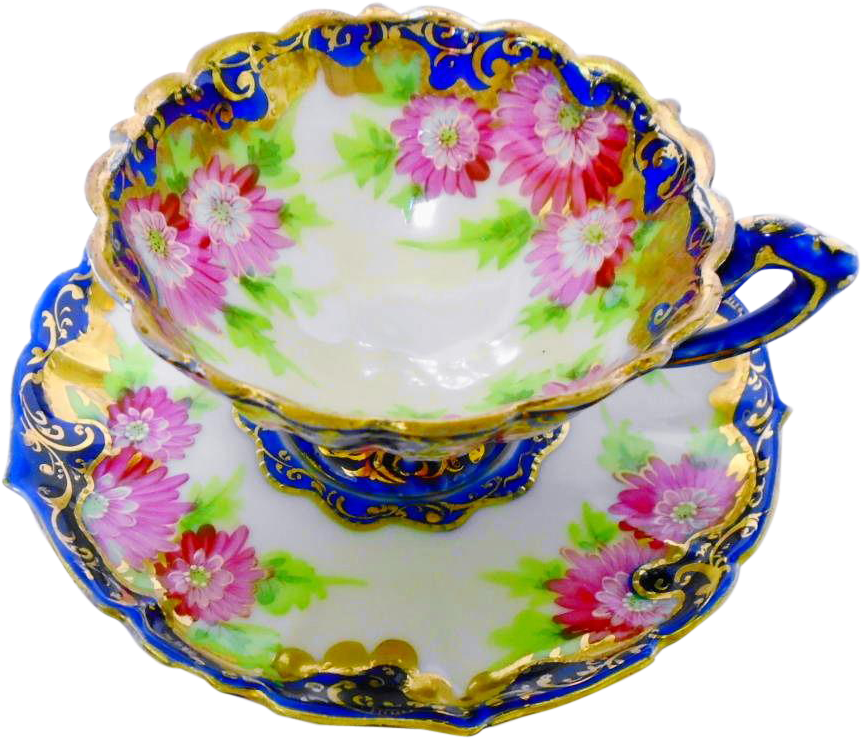 Nippon Dainty Pedestal Tea Cup And Saucer - Saucer (860x860), Png Download