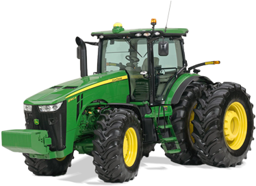 What's New At 21st Century Equipment - John Deere Tractor Offset On Yellow Plate (390x469), Png Download